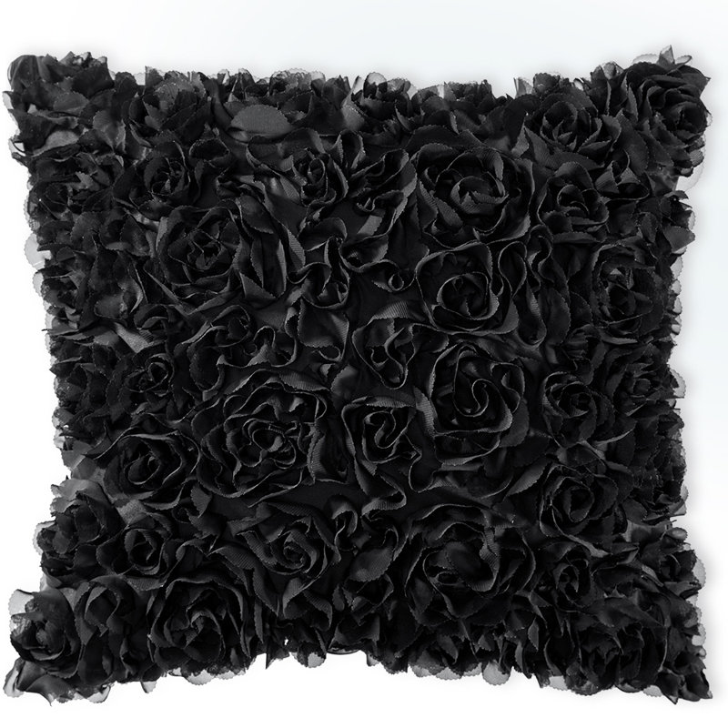 Microsuede Pillow Cover, Black, 18" x 18"
