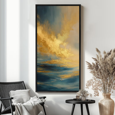 Ocean Abstract Art Extra Large Pictures Framed Canvas Print Wall Art