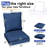Eco-Friendly All-Weather Outdoor Cushions, UV-Proof Olefin Fabric for Patio Furniture, Beige/Blue-633086986-632380561