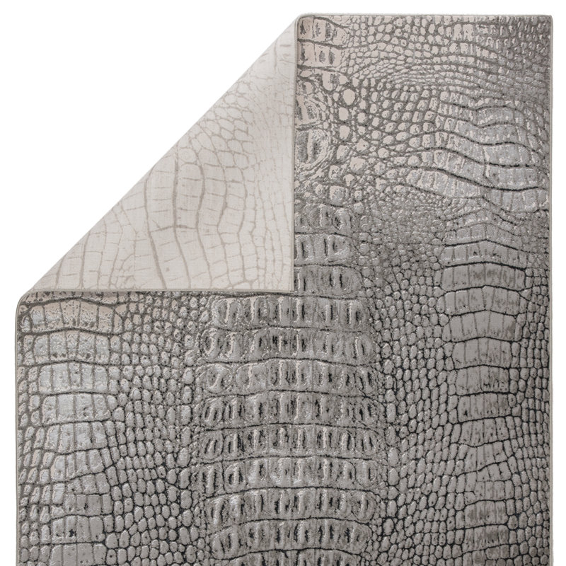 Tapis gris / noir Joshuah, Rectangle 7 pi 10 po x 10 pi 6 po