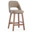 Upholstered Padded Counter Stools Armless Barstools With Wooden Legs For Kitchen Island Bar Counter-68018975