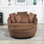 Fauteuil demi-tonneau rembourré avec repose-pieds-108805425