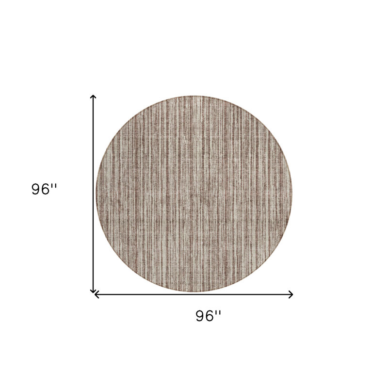 Tapis intérieur lavable rayé ivoire 8 pi