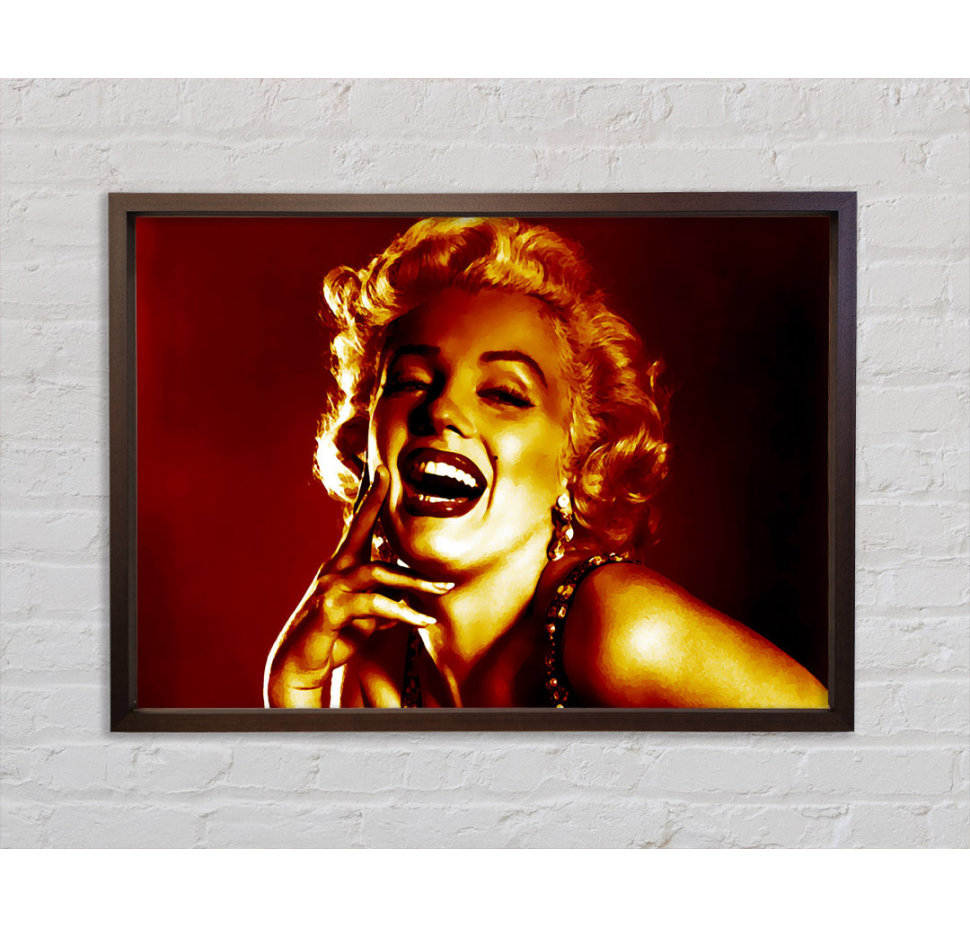 Marilyn Monroe Gold - Einzelner Bilderrahmen Kunstdrucke auf Leinwand