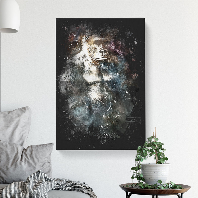 The Silverback Gorilla - Wrapped Canvas, 91cm H x 60cm W x 3cm D