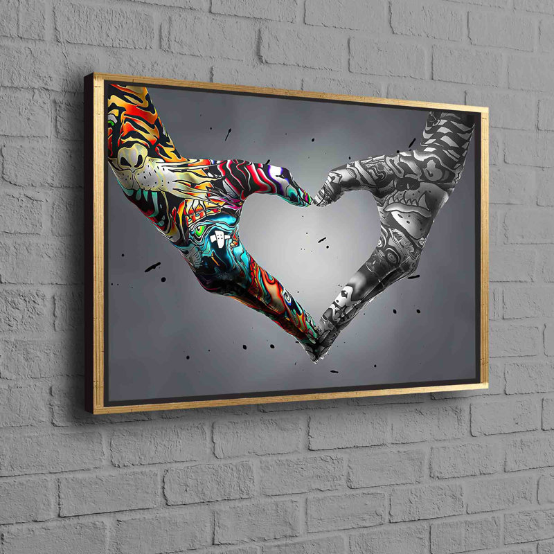 Print on Canvas, 20 cm H x 30 cm W, Gold, Framed Print without Mat