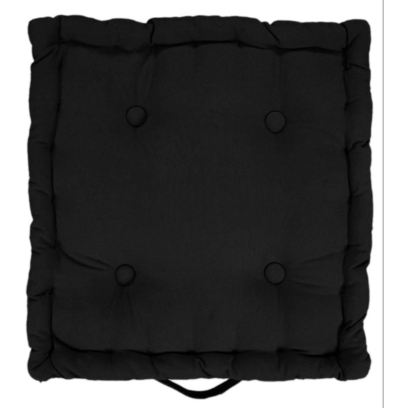 Samyo 45x45+10cm Box Cushion Seat Cushion, Black