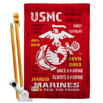 Americanmc en polyester à 2 côtés 40 x 28 po americana à impressions militaires ensemble de drapeau