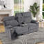 Causeuse inclinable 75,7 po avec console centrale