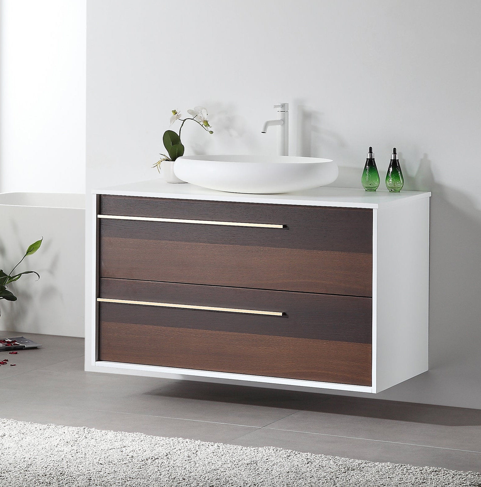 Nika 42" Wall-Mounted Single Bathroom Vanity Set