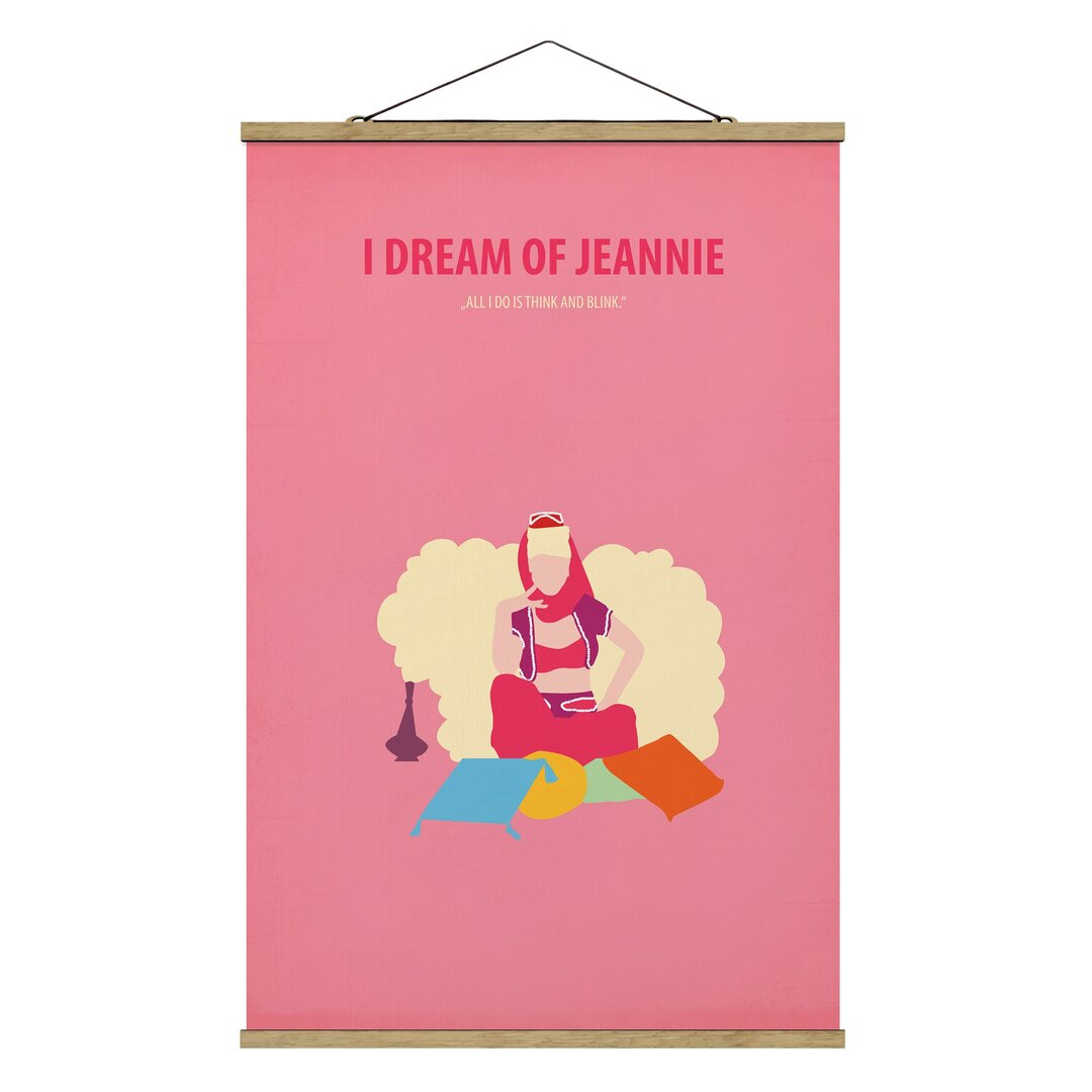 Stoffbild mit Plakatstreifen - Filmplakat I Dream Of Jeannie - Portrait 3:2