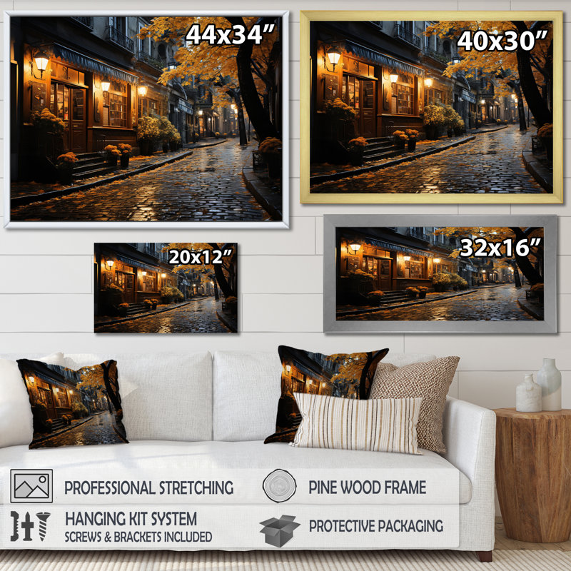 France Charming Montmartre - France Canvas Prints, Toile tendue, H 34 po x l 44 po x P 1,5 po