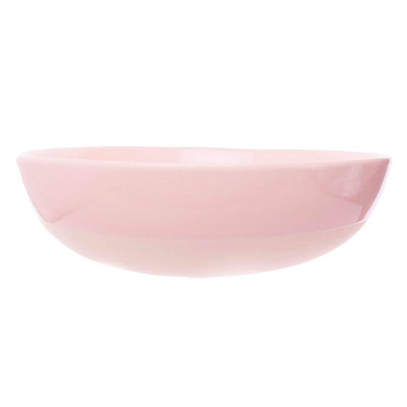 Canvas Home Shell Bisque Porcelain Serving Bowl 75oz, Soft Pink