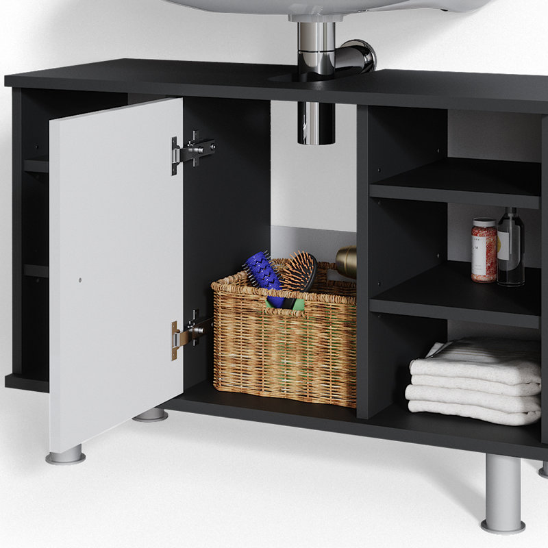 Bodan 800mm Free-Standing Single Vanity Base, Black
