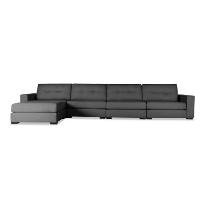 Canapé modulaire en lin avec repose-pieds de 173 po de large Seda