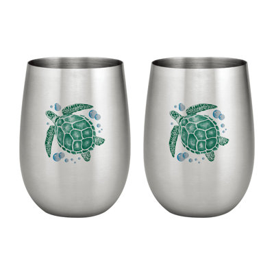 Gilma 20oz. Stainless Steel Wine Glass Set