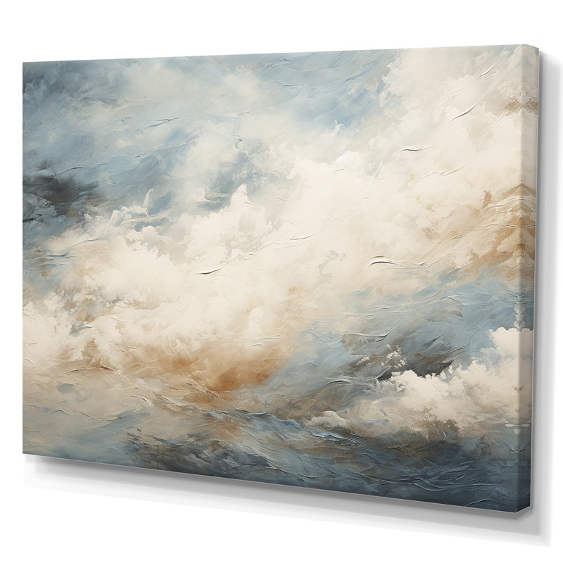 Muted Colors Minimalism Storms I - Storms Canvas Wall Art, Wrapped Canvas, 34" H x 44" W x 1.5" D
