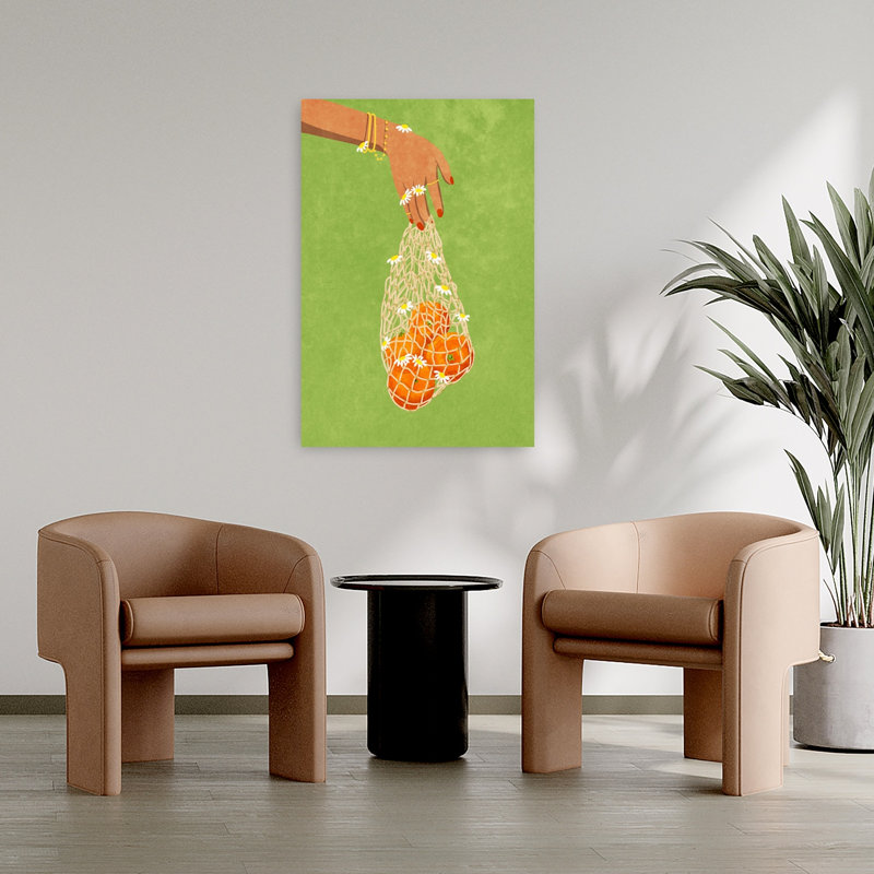 Art contemporain coloré, fruits, art contemporain, H 36 po x l 24 po