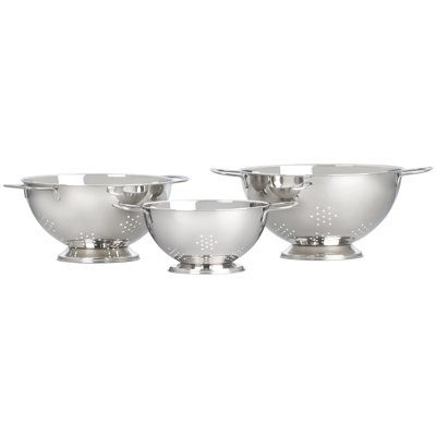 Le Creuset Set of 3 Stainless Steel Colanders