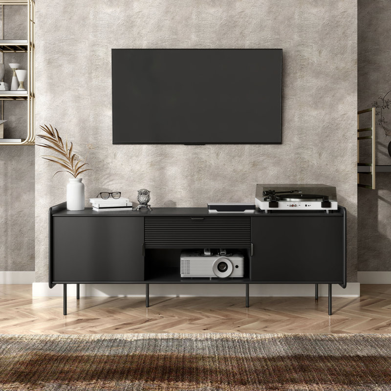Tulle 60" Wide Tv Console, Black