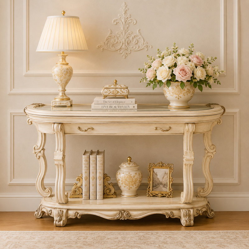 Platine de Royale Console Table, Champagne