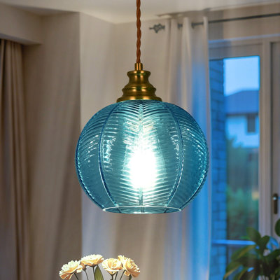 Modern Pendant Light With Globe Glass Shade