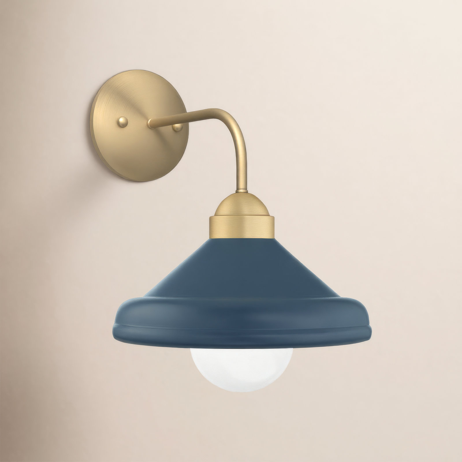 Delilah Single Light Armed Sconce, Navy