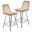 Tabouret d'extérieur en osier avec coussin Chateau-71413582