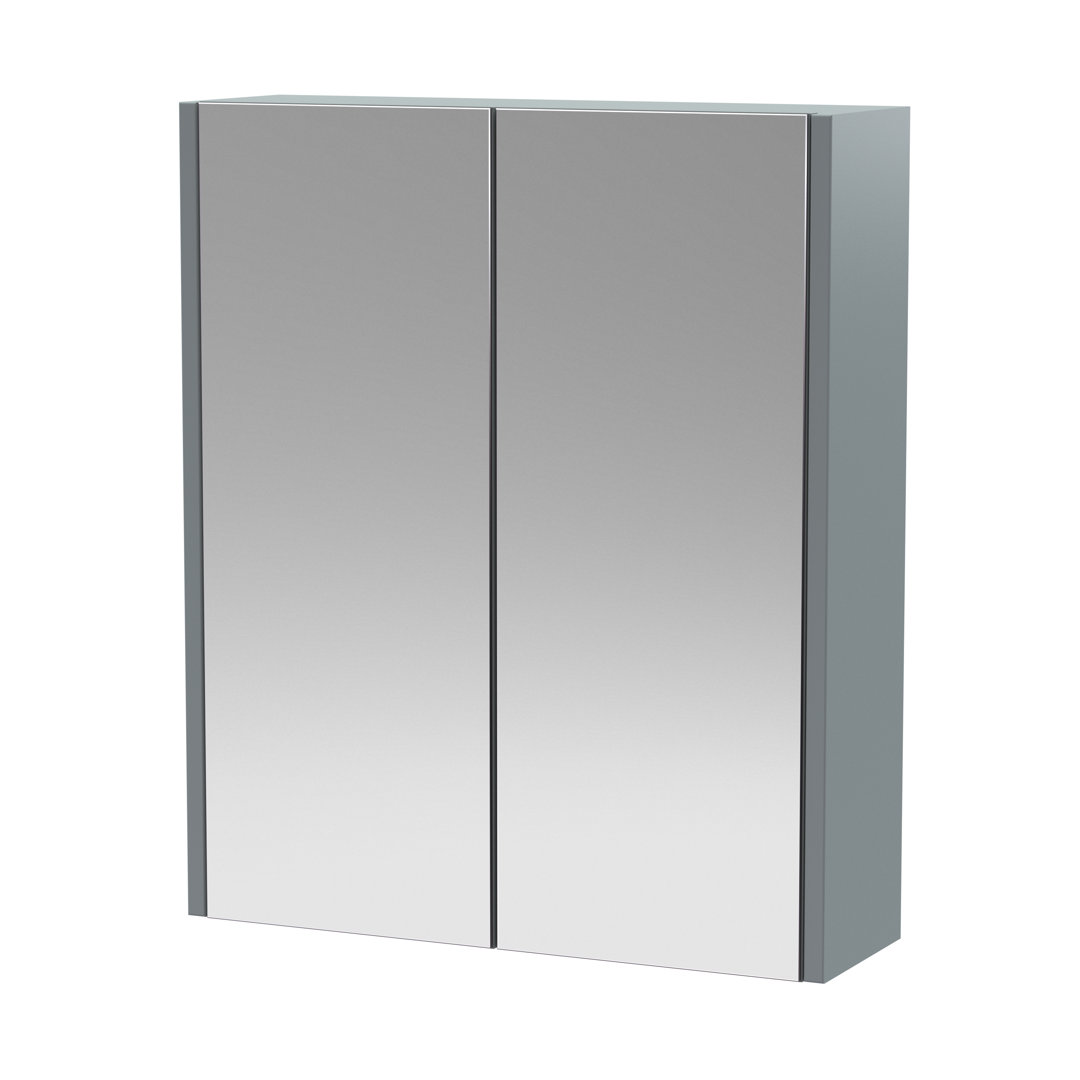Juno 600mm W 715mm H Surface Frameless Medicine Cabinet Mirror 1 Fixed