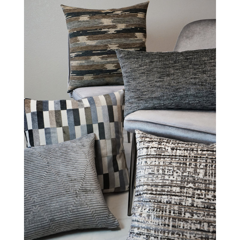 Mod Pop Geometric Throw Pillow, Granite, Square 22"
