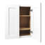 Armoire murale blanche en bois massif avec tablettes réglables 2 portes pour la cuisine et la salle de bain