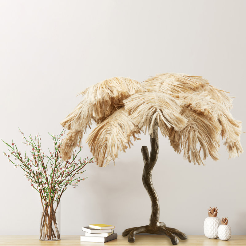 30"H Advit Bronze Tropical Palm Tree Table Lamp