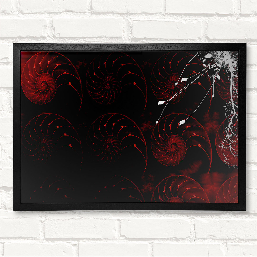 Gerahmtes Wandbild Red Shell Delight