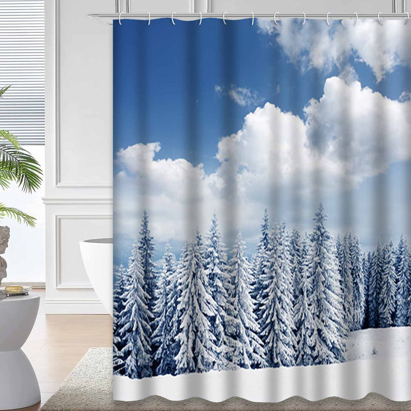 Magnifique rideau de douche avec 12 crochets, L 72 po x l 84 po
