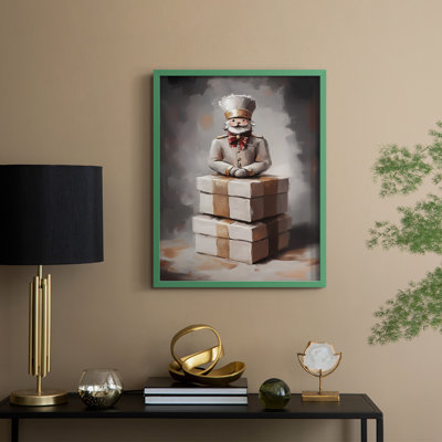 «Christmas Holiday Art», série 2-L III, reproduction encadrée - bois massif
