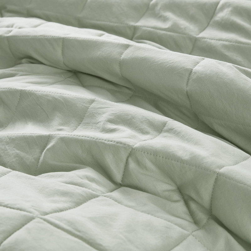 Ensemble d'édredon 3 pièces Phoebe, Full / Queen Comforter + 2 Standard Shams, Sauge