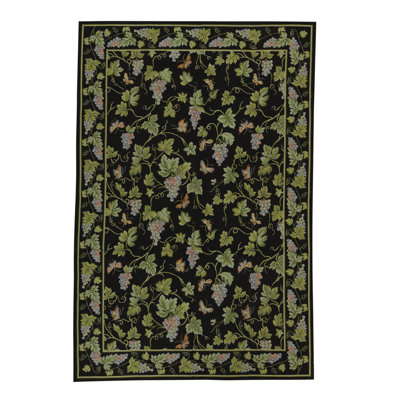 Hand Woven Wool Floral Area Rug