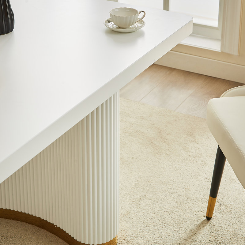 Dining Table, 29.5"H x 63"L x 31.5"W, White