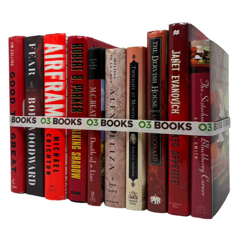 Red Dust Jacket Decorative Books