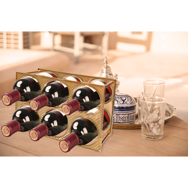 Support de porte-bouteilles de table en or 6 bouteilles Perimeter