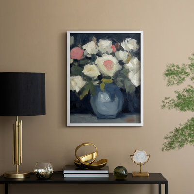FLORAL DCX Series - Impression encadrée de qualité supérieure - Prêt à accrocher - Aucun clou requis