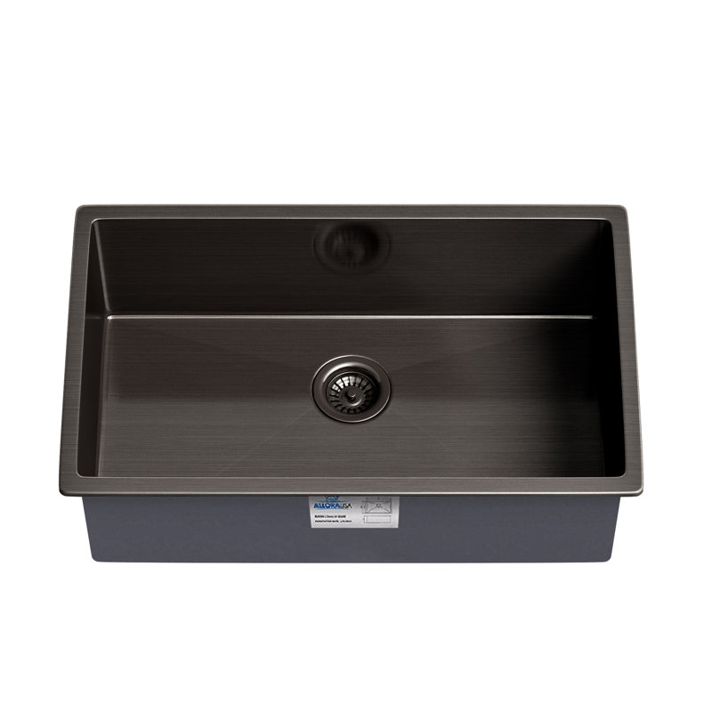 27" L x 18" W Undermount Kitchen Sink With Basket Strainer