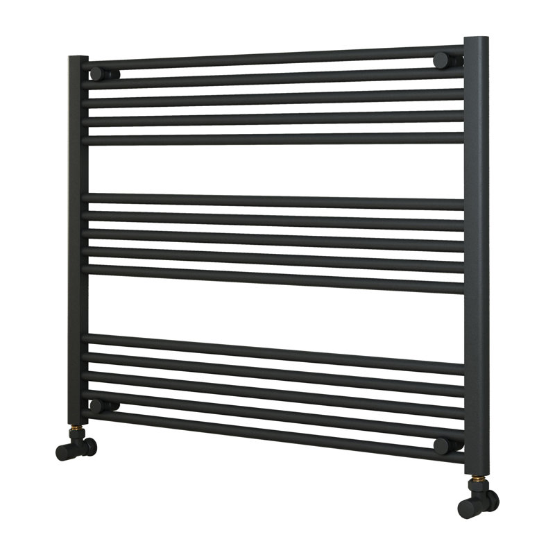 Sharen Straight Towel Rail Heated Towel Rails, 80cm H x 100cm W x 3cm D
