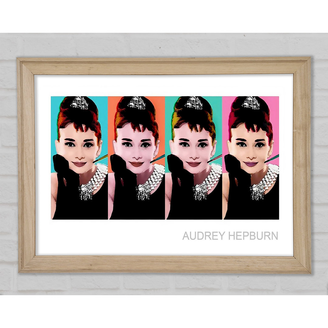 Audrey Hepburn 4 Gesichter - Einzelne Bilderrahmen Kunstdrucke