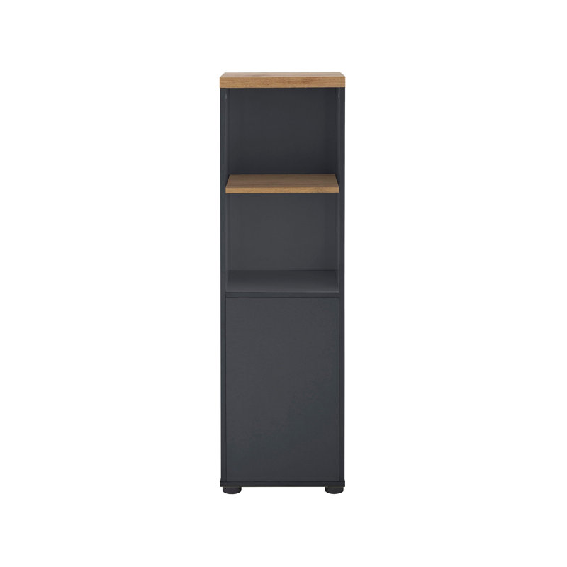 Acelynn Display Cabinet, Anthracite/Oak
