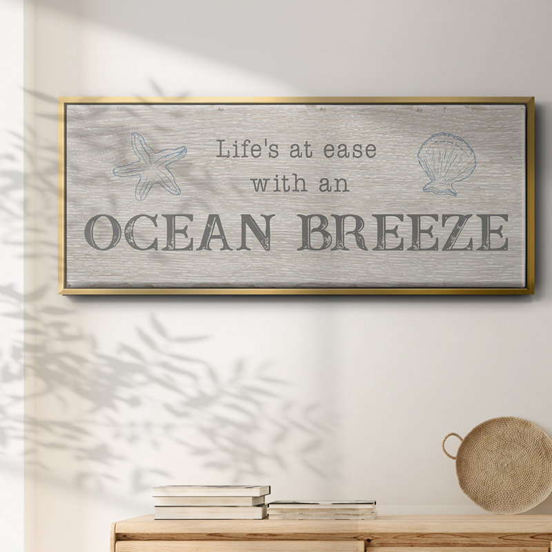 Ocean Breeze- Framed Canvas, 24" H x 60" W