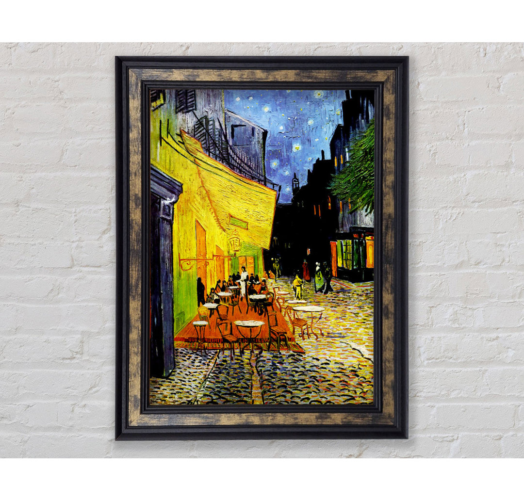 Van Gogh Cafe Terrace 2 - Einzelne Bilderrahmen Kunstdrucke