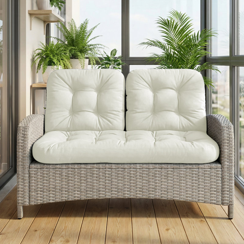 Ensemble de 3 coussins de chaise d'extérieur, ensemble de 3 coussins de chaise en mousse et polyester, gris, antidérapant, imperméable et capitonné