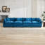 Canapé Cloud 4 places (le repose-pieds n'est pas inclus), canapé modulaire moderne, pour le salon, la chambre à coucher et les appartements, coussin de siège rembourré à double couche confortable, tissu chenille respirant, bleu