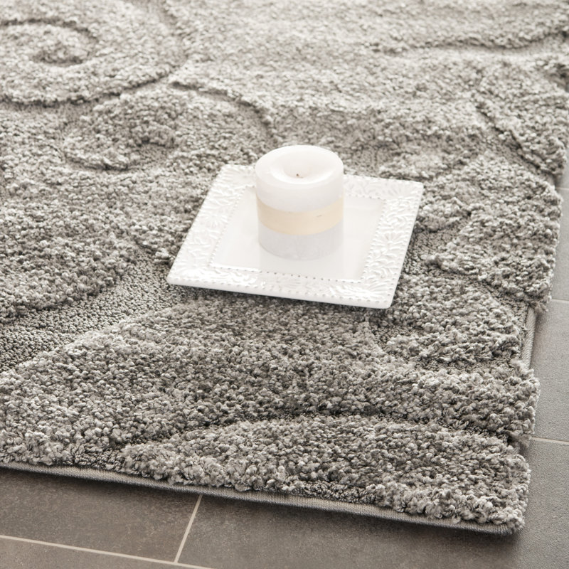 Benedetti Hooked Rug, Rectangle 61 x 91 cm, Grey